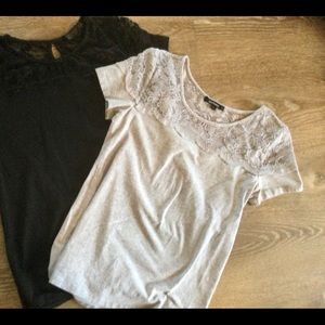 Short sleeve lace tops
